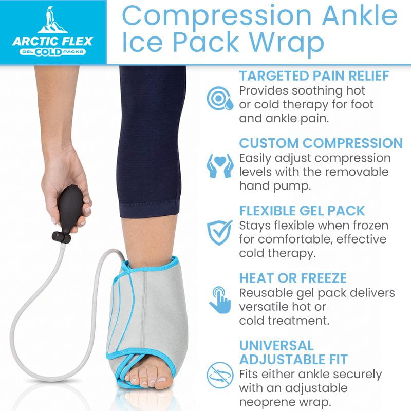 Compression Ankle Ice Wrap